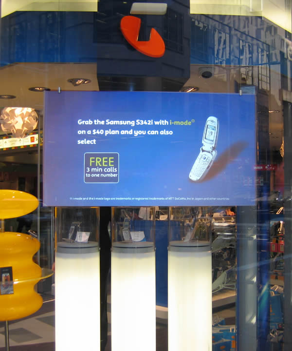 On-Glass Projection at a retail location